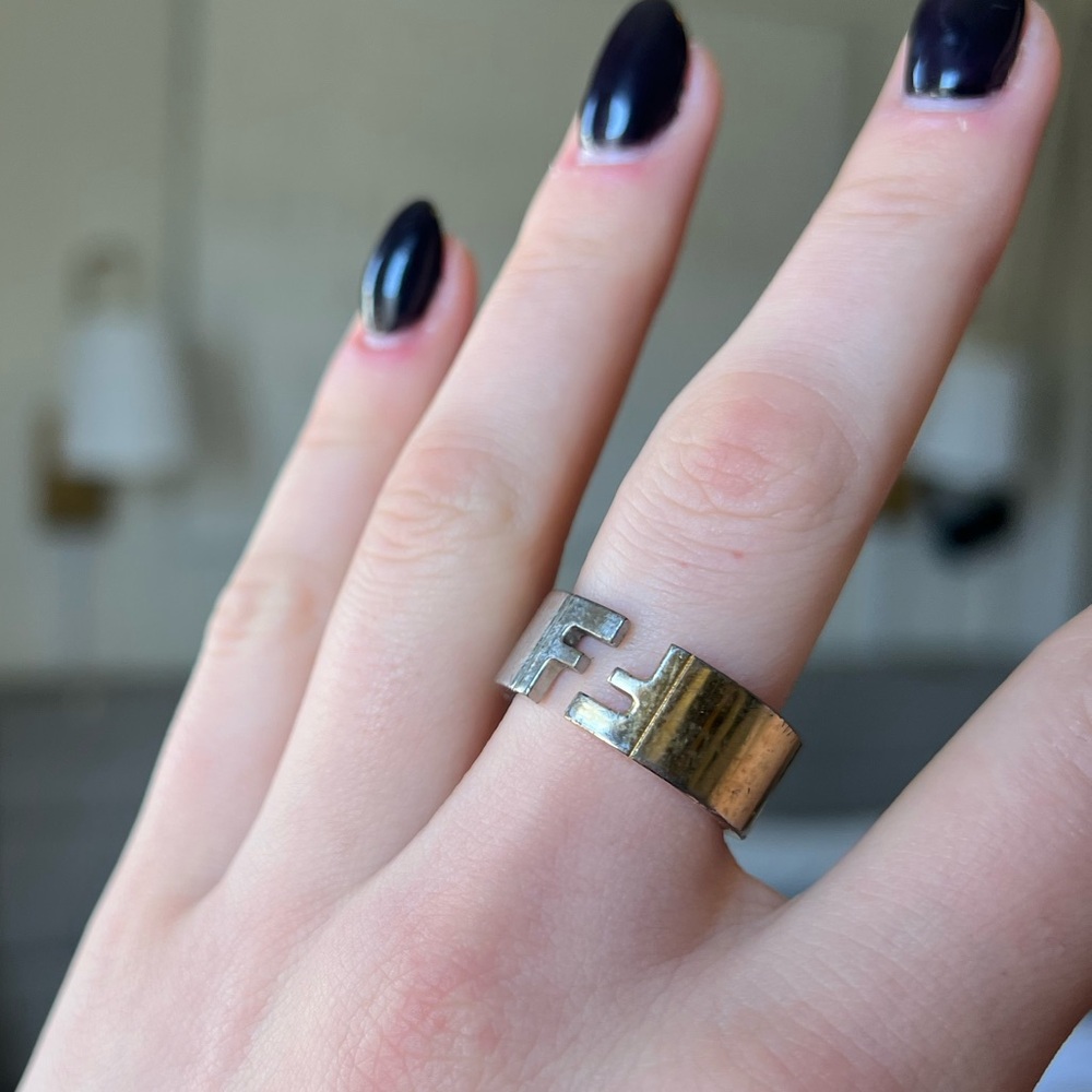 Fendi Two Toned F Ring